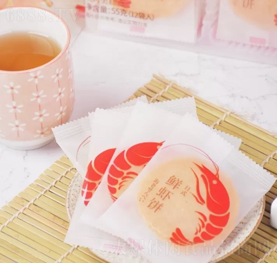 四洲鮮蝦餅蝦片零食餅干即食解饞非油炸健康休閑兒童零食網紅爆款