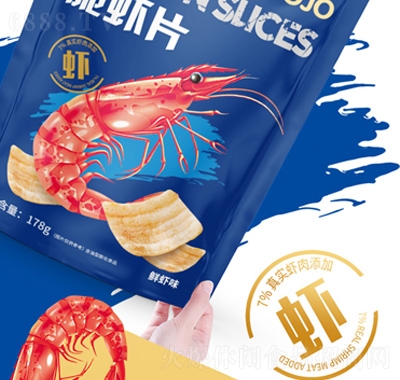 卡賀家脆蝦片鮮蝦味178克真實蝦肉網紅膨化食品休閑零食