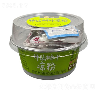 果不離廠家代發(fā)果凍休閑食品招商商超一件代發(fā)神仙樹葉涼粉220g