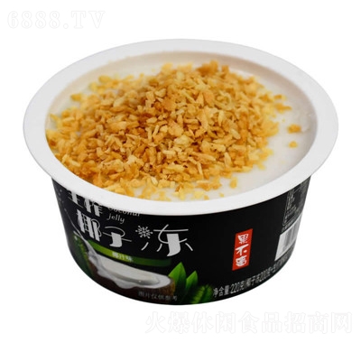 果不離廠家代發(fā)果凍休閑食品招商商超一件代發(fā)椰粒椰子凍220克