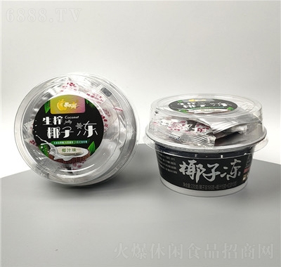 果不離廠家代發(fā)果凍休閑食品招商商超一件代發(fā)椰子凍220克