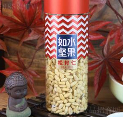 如水松籽仁430g松仁堅果松子大顆粒即食東北松籽仁休閑零食罐裝
