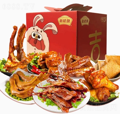 藤橋牌溫州特產鴨舌頭兔年小兔吉肉肉禮盒1330g