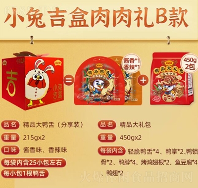 藤橋牌溫州特產鴨舌頭兔年小兔吉肉肉禮盒B