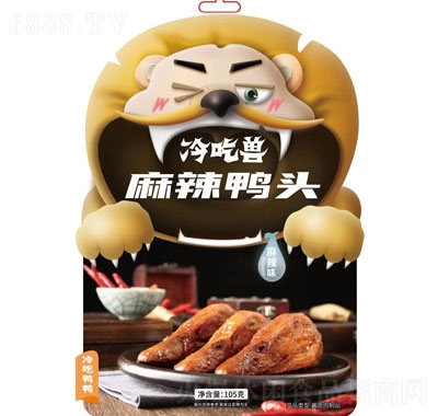 冷吃獸麻辣鴨頭105克