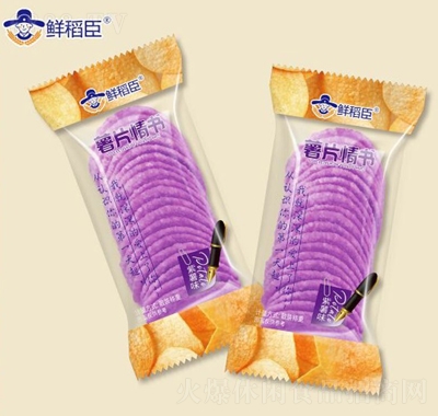 鮮稻臣紫薯味薯片休閑食