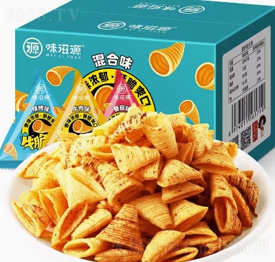味滋源牛脆角虎牙脆妙脆角三角尖角零食虎角脆混合味200g