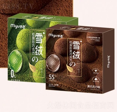 迷語松露形黑巧克力牛奶