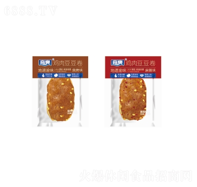 奇爽雞肉豆豆卷休閑零食