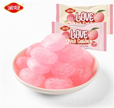 金冠白桃烏龍茶味硬糖果喜糖休閑食品